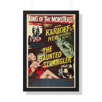 THE HAUNTED STRANGLER 1958 - Framed Movie Poster 20" x 30" Black - The Sticker Space
