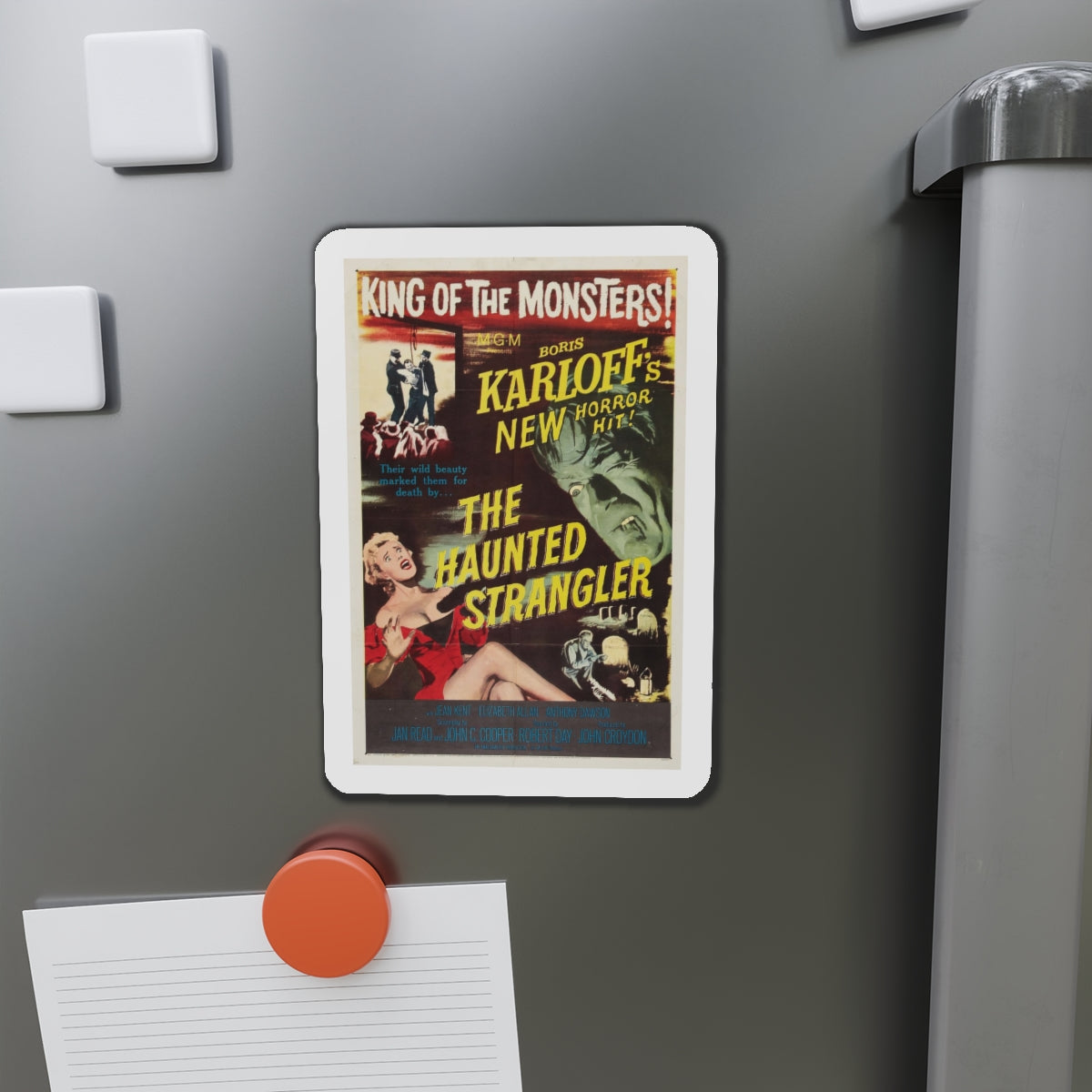 THE HAUNTED STRANGLER 1958 Movie Poster - Refrigerator Magnet-The Sticker Space