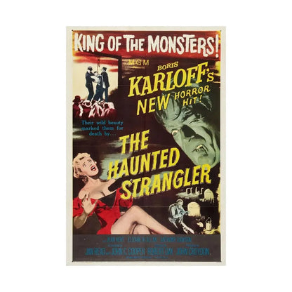 THE HAUNTED STRANGLER 1958 - Paper Movie Poster - The Sticker Space