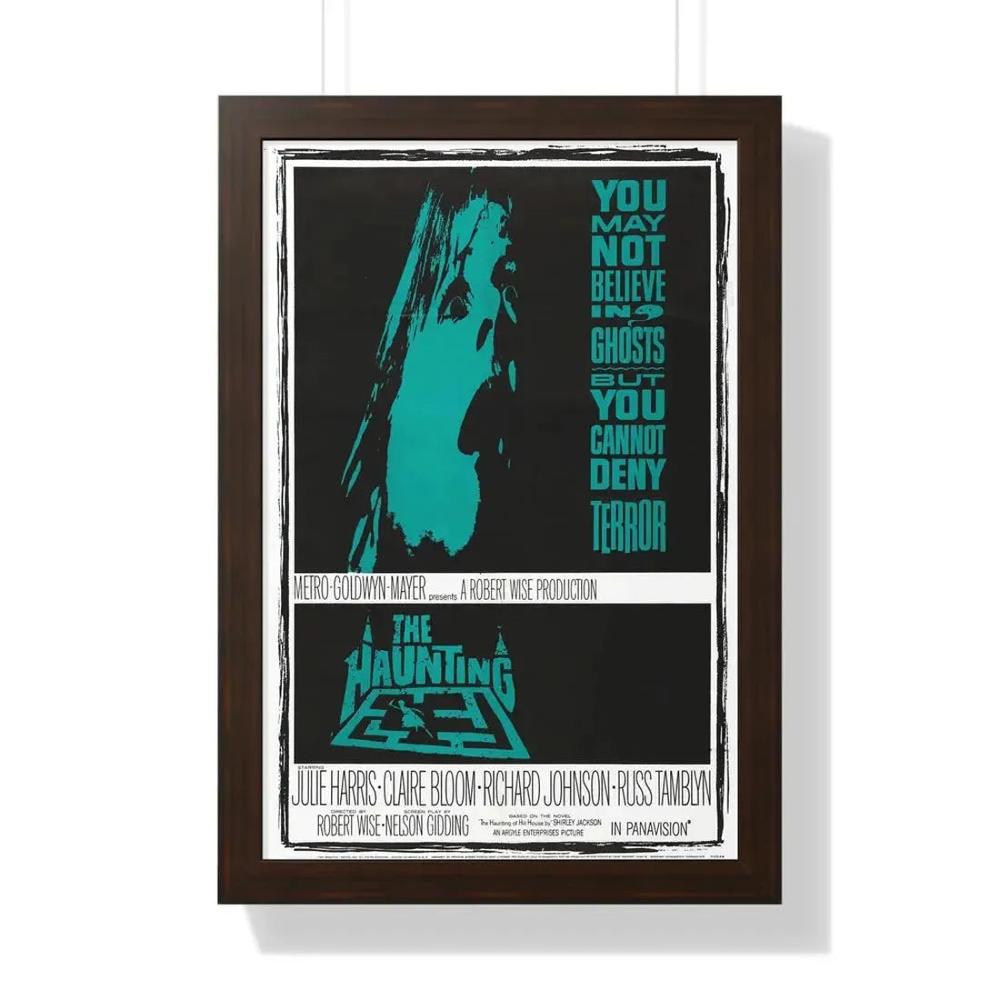 THE HAUNTING 1963 - Framed Movie Poster 16″ x 24″ Walnut - The Sticker Space