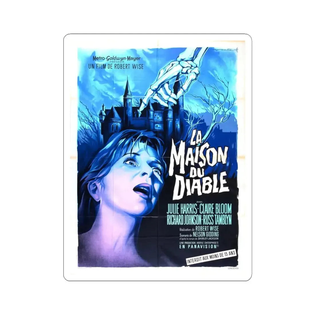 THE HAUNTING (2) 1963 Movie Poster - STICKER Vinyl Kiss-Cut Decal 6 Inch White - The Sticker Space