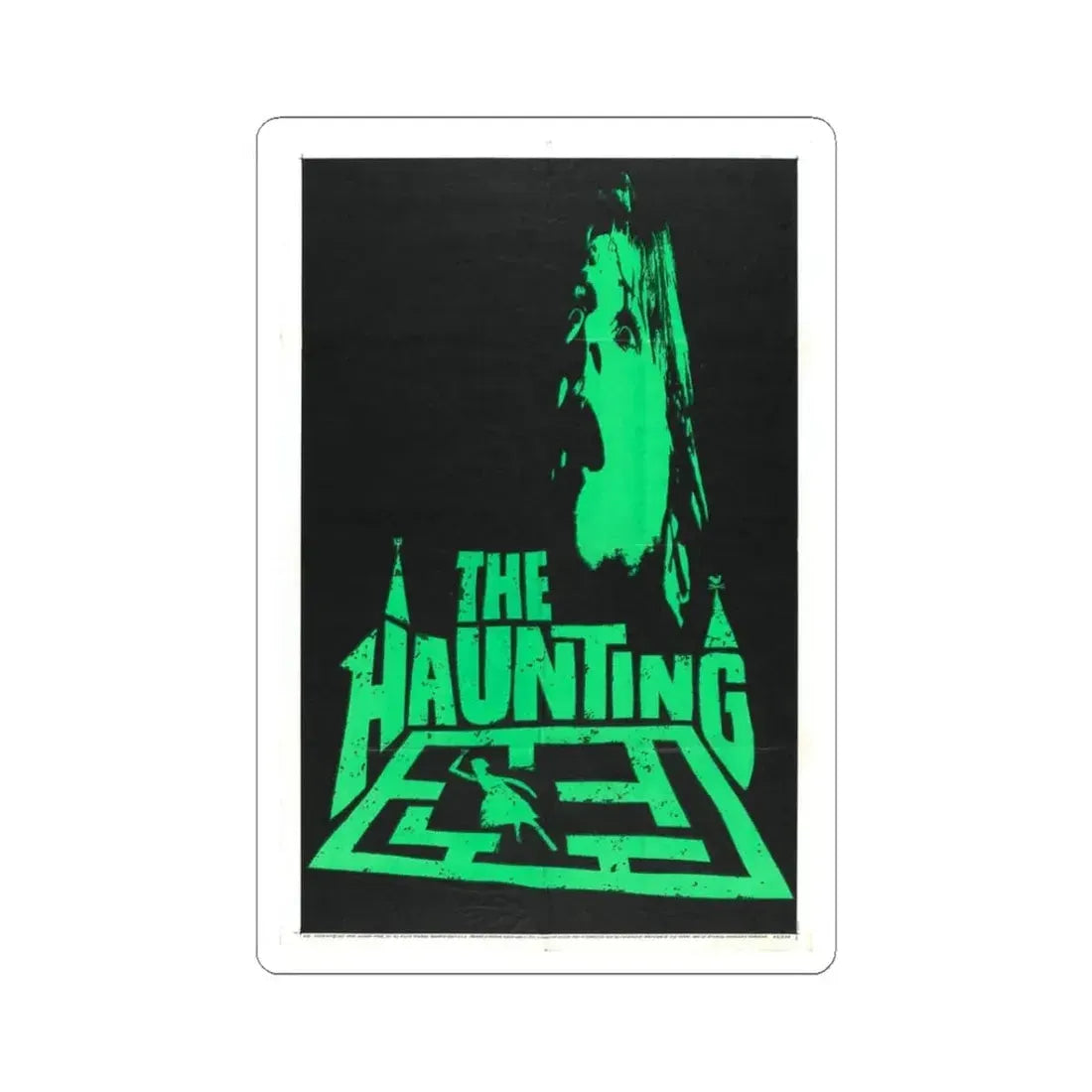THE HAUNTING (3) 1963 Movie Poster - STICKER Vinyl Kiss-Cut Decal 3 Inch White - The Sticker Space