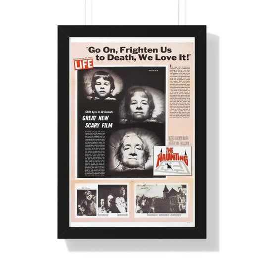 THE HAUNTING (TEASER) 1963 - Framed Movie Poster 16″ x 24″ Black - The Sticker Space