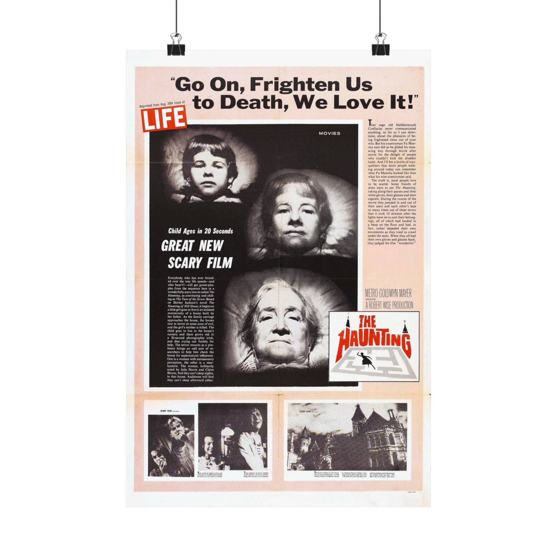 THE HAUNTING (TEASER) 1963 - Paper Movie Poster-12″ x 18″-The Sticker Space