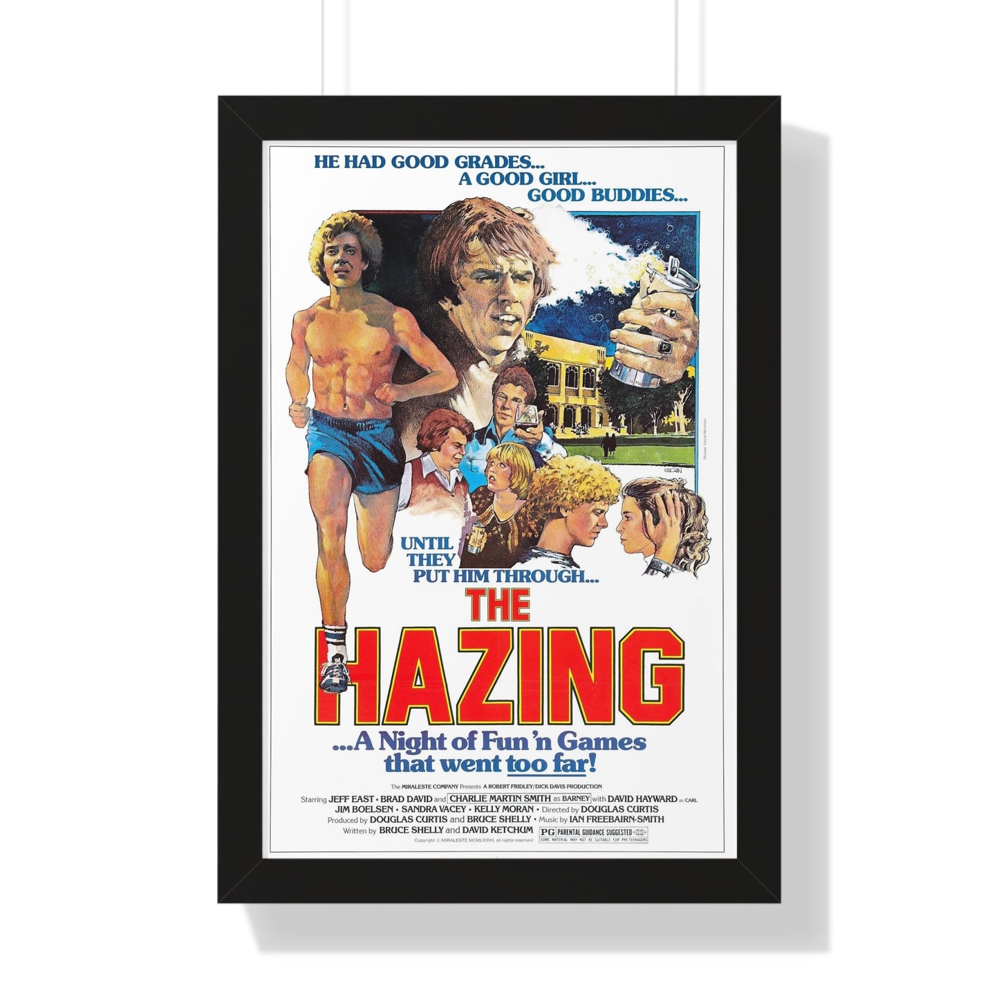 THE HAZING (CURIOUS CASE OF THE CAMPUS CORPSE) 1977 - Framed Movie Poster-16″ x 24″-The Sticker Space