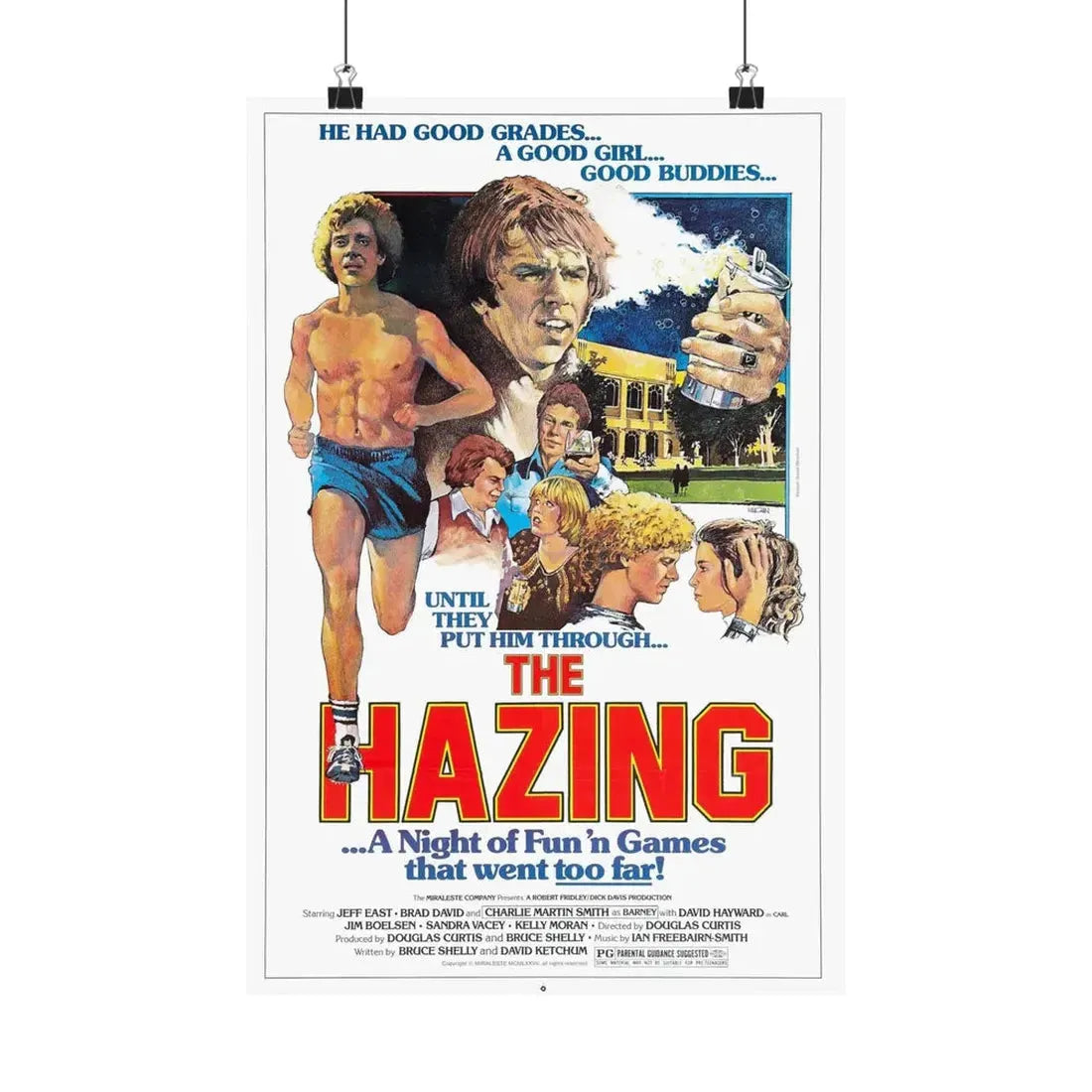 THE HAZING (CURIOUS CASE OF THE CAMPUS CORPSE) 1977 - Paper Movie Poster 12″ x 18″ Matte - The Sticker Space