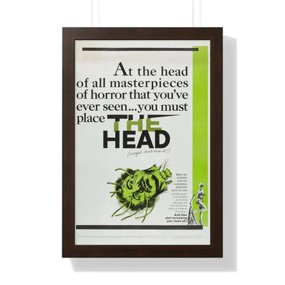 THE HEAD 1959 - Framed Movie Poster 16″ x 24″ Walnut - The Sticker Space