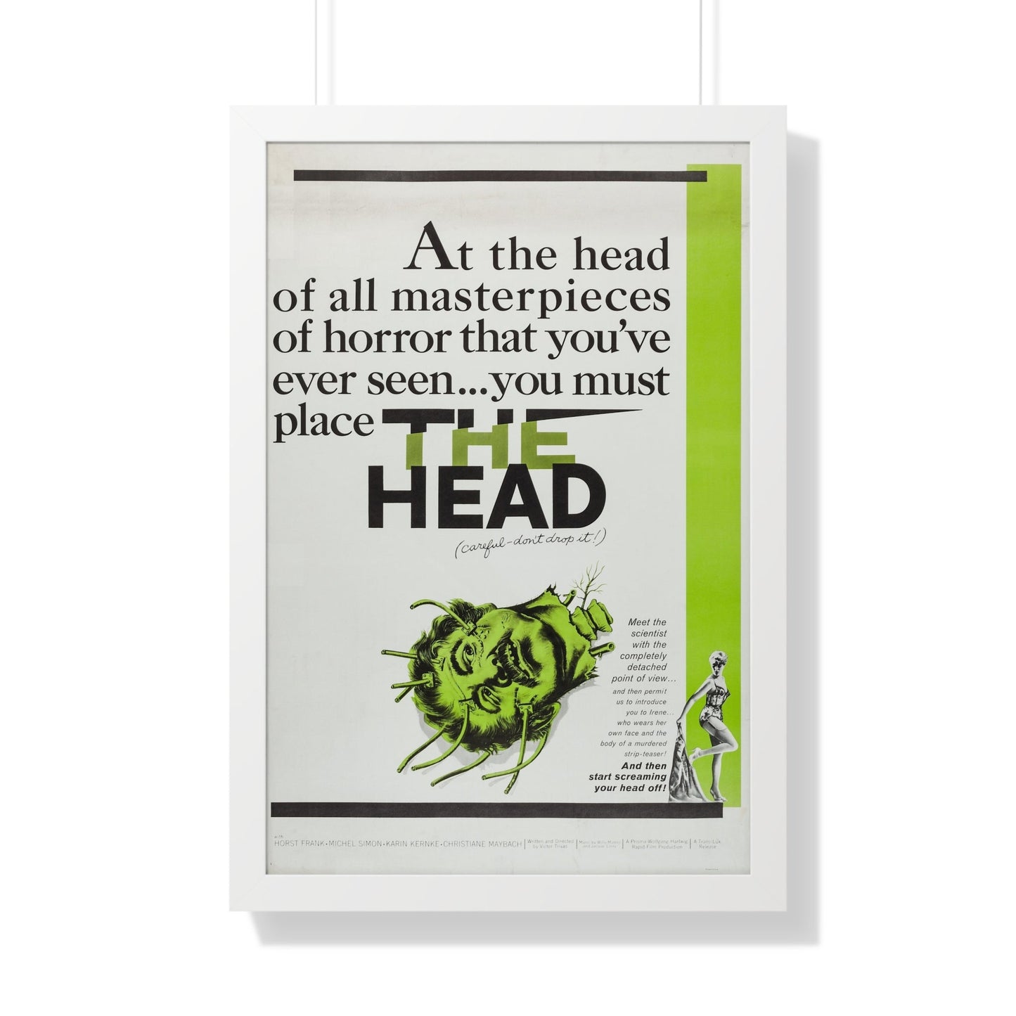 THE HEAD 1959 - Framed Movie Poster-20" x 30"-The Sticker Space