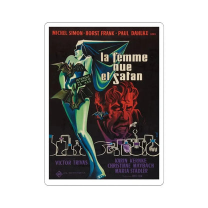 THE HEAD (FRENCH) 1959 Movie Poster - STICKER Vinyl Kiss-Cut Decal 6 Inch White - The Sticker Space