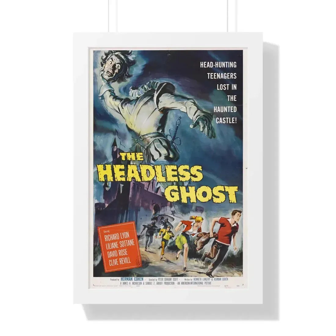 THE HEADLESS GHOST 1959 - Framed Movie Poster 16″ x 24″ White - The Sticker Space