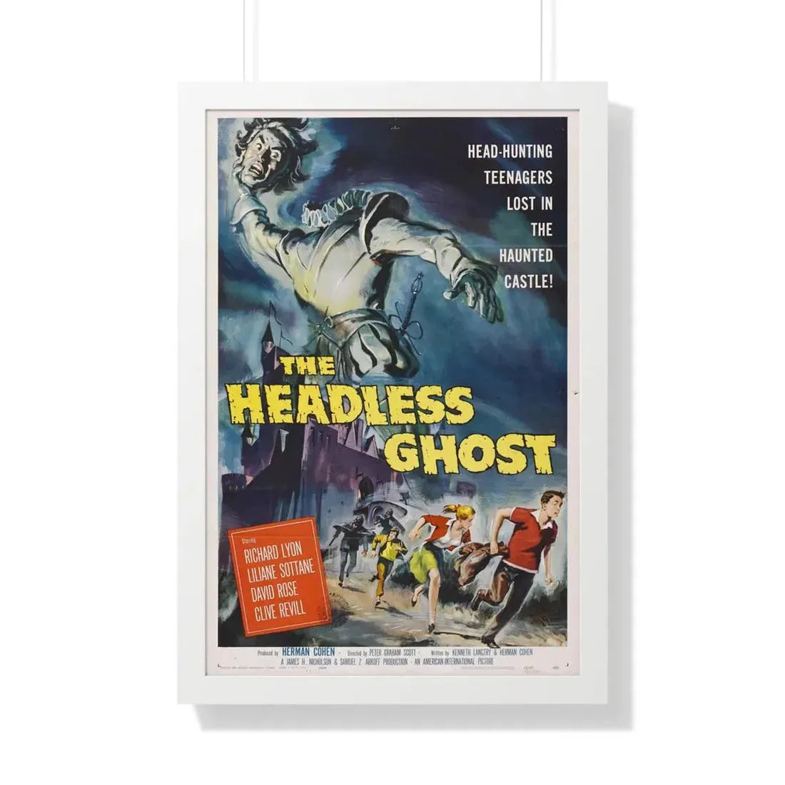 THE HEADLESS GHOST 1959 - Framed Movie Poster 20" x 30" White - The Sticker Space