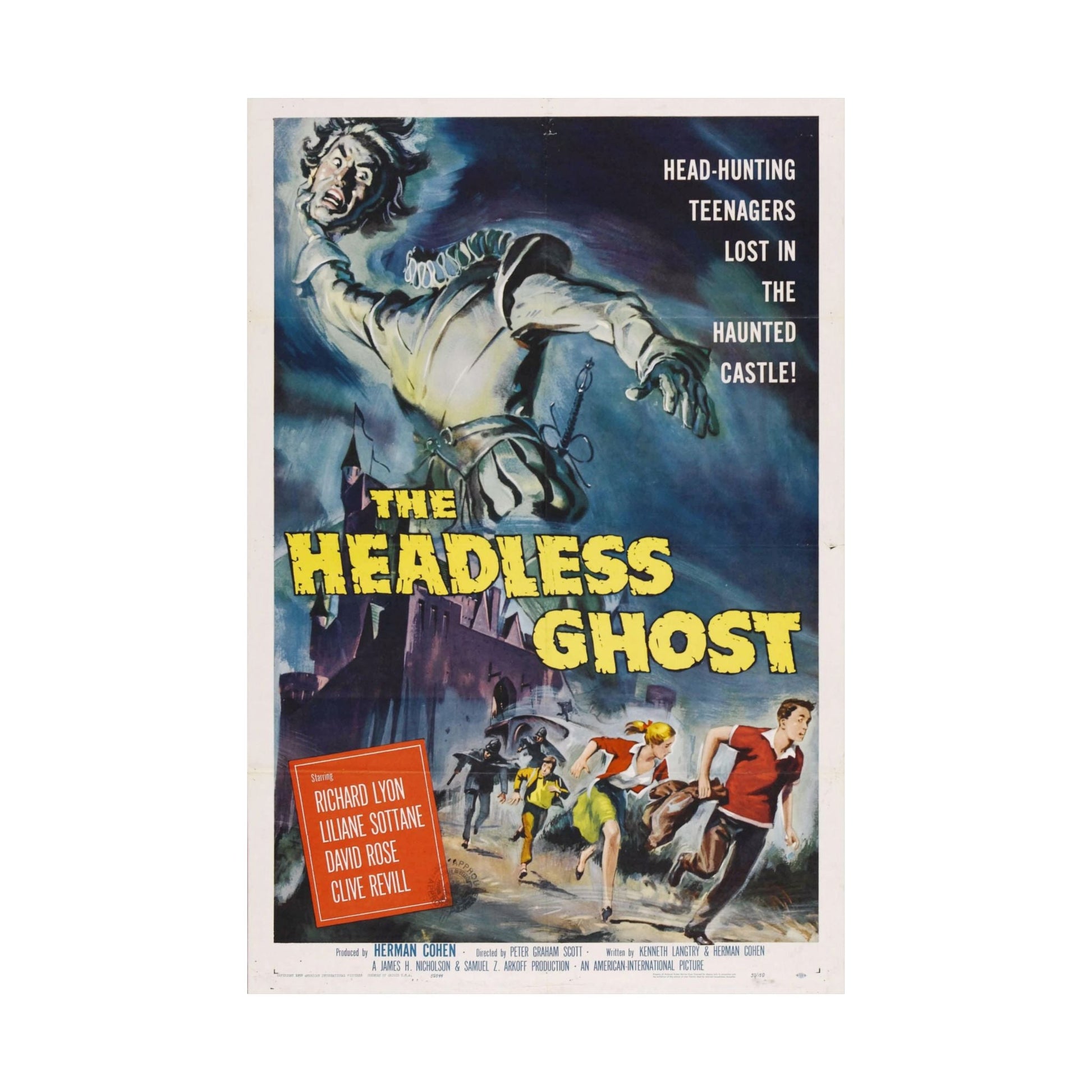 THE HEADLESS GHOST 1959 - Paper Movie Poster-The Sticker Space