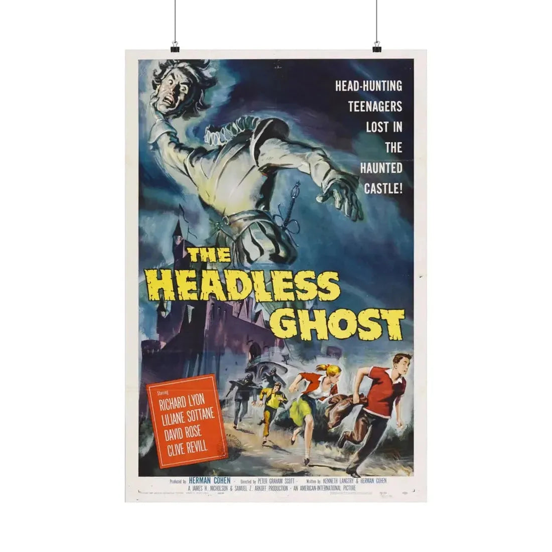 THE HEADLESS GHOST 1959 - Paper Movie Poster 24″ x 36″ Matte - The Sticker Space