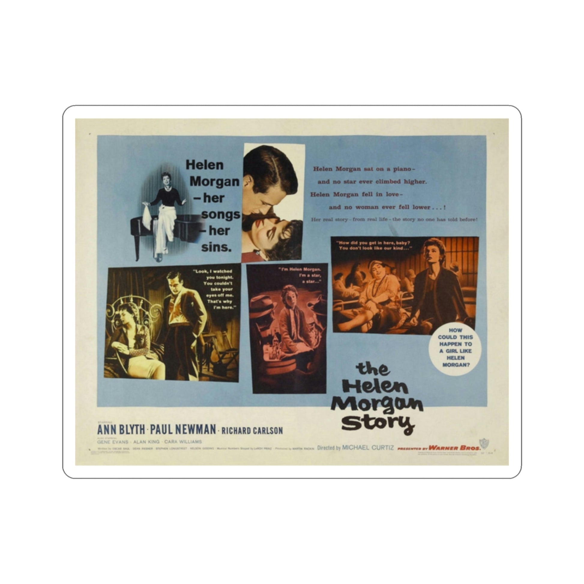 The Helen Morgan Story 1957 v2 Movie Poster STICKER Vinyl Die-Cut Decal-2 Inch-The Sticker Space