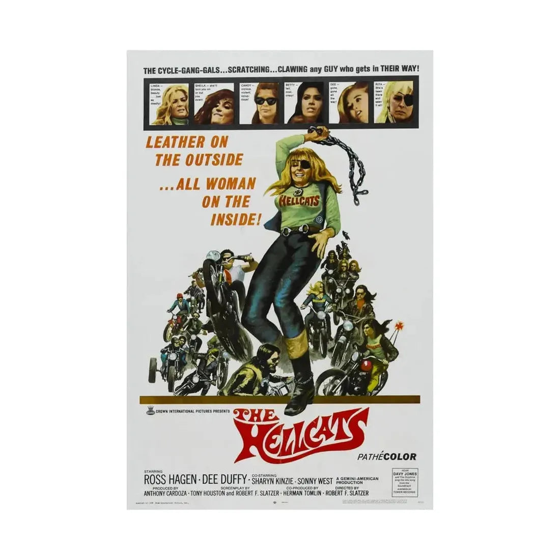 THE HELLCATS 1968 - Paper Movie Poster - The Sticker Space