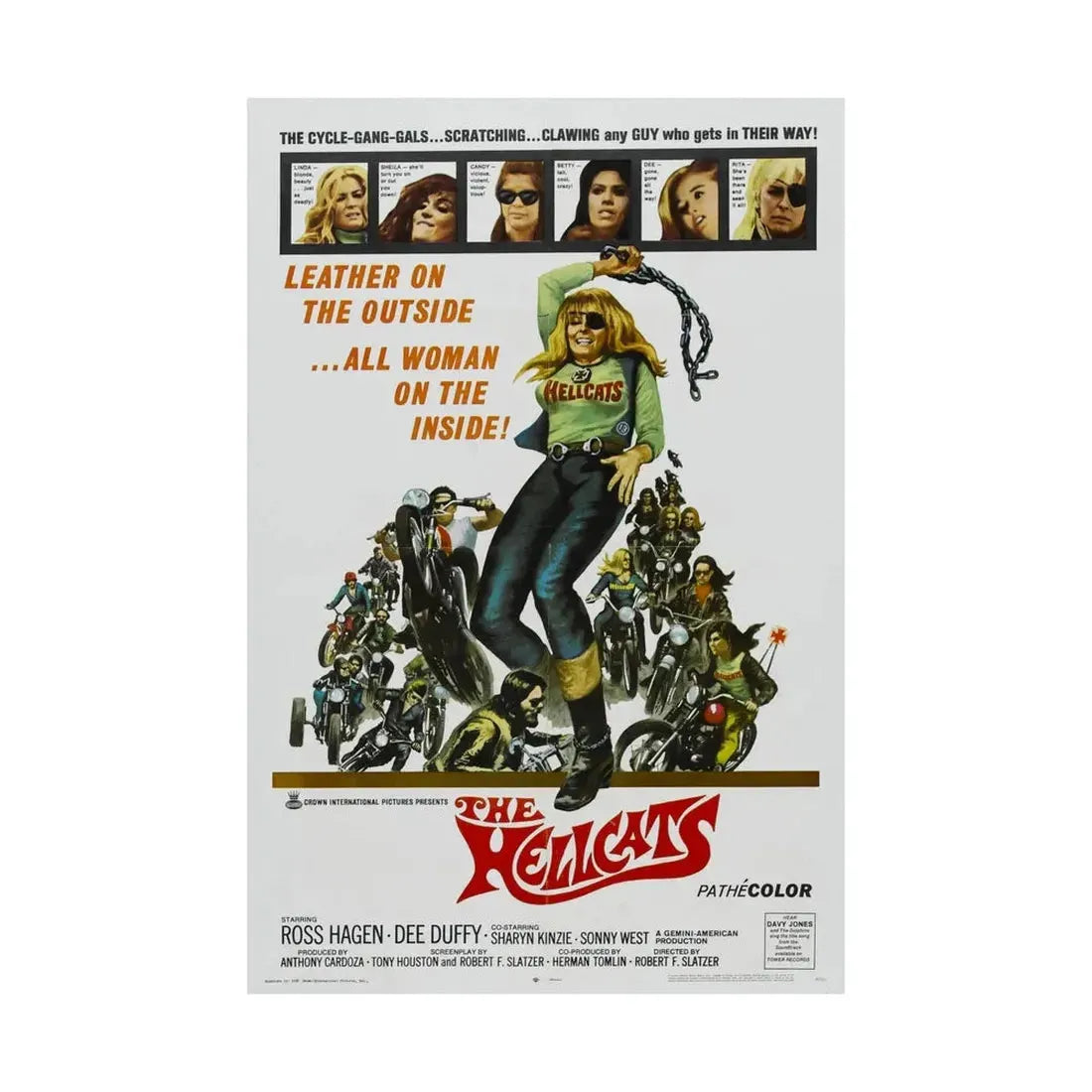 THE HELLCATS 1968 - Paper Movie Poster - The Sticker Space
