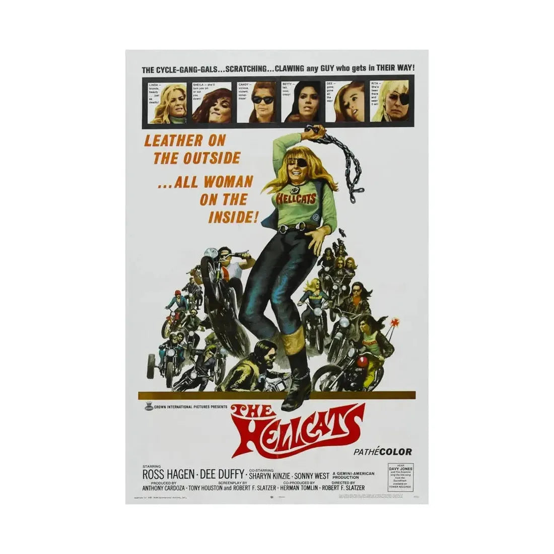 THE HELLCATS 1968 - Paper Movie Poster - The Sticker Space