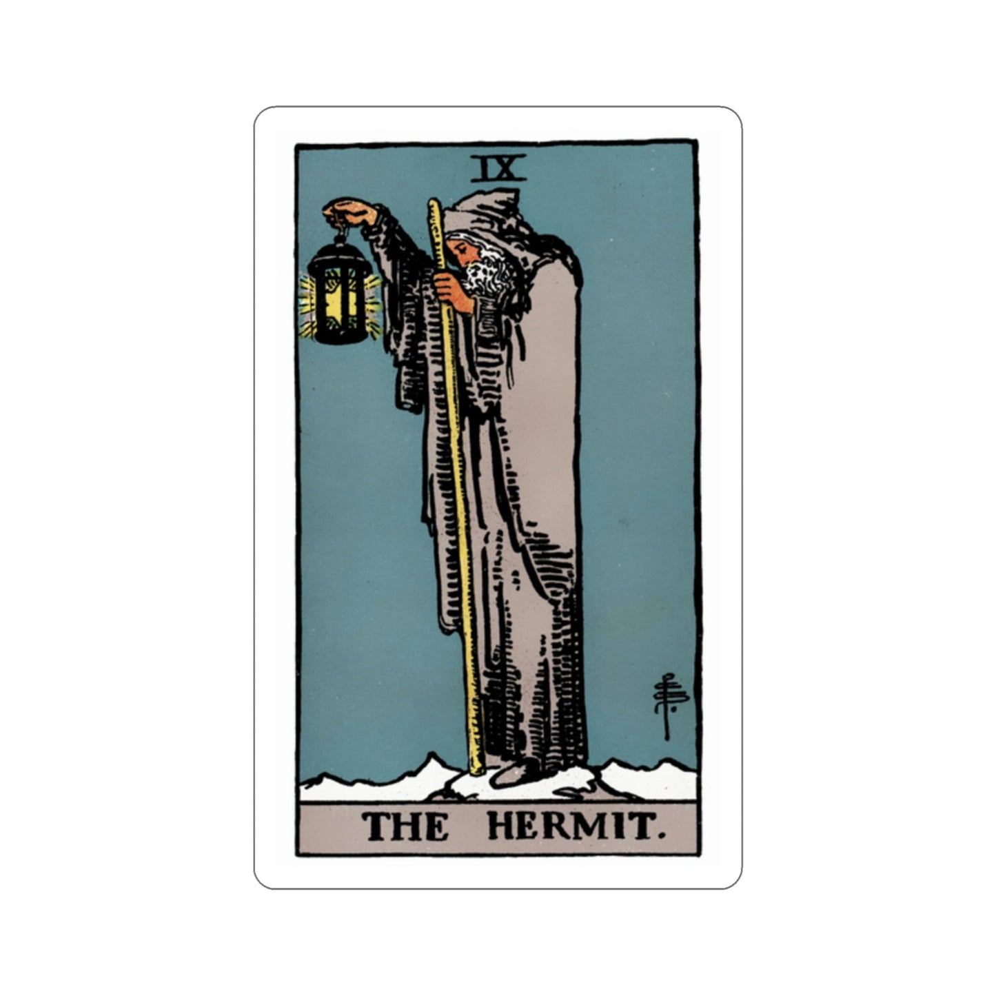 The Hermit (Rider Waite Tarot Deck) STICKER Vinyl Die-Cut Decal-2 Inch-The Sticker Space