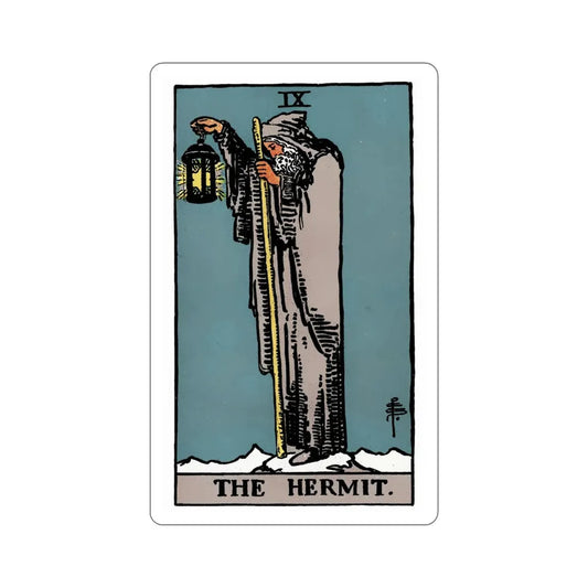 The Hermit (Rider Waite Tarot Deck) STICKER Vinyl Die-Cut Decal 6 Inch - The Sticker Space