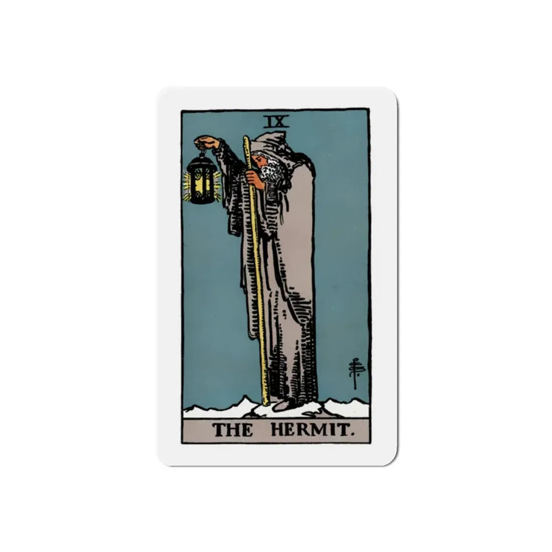 The Hermit (Tarot Card) Refrigerator Magnet 2 Inch - The Sticker Space