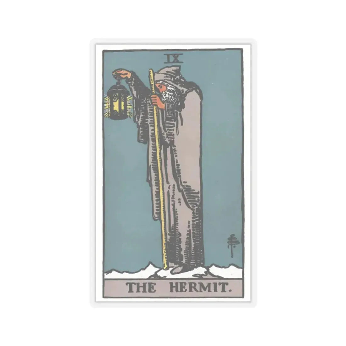 The Hermit (Tarot Card) STICKER Vinyl Kiss-Cut Decal 2 Inch Transparent - The Sticker Space