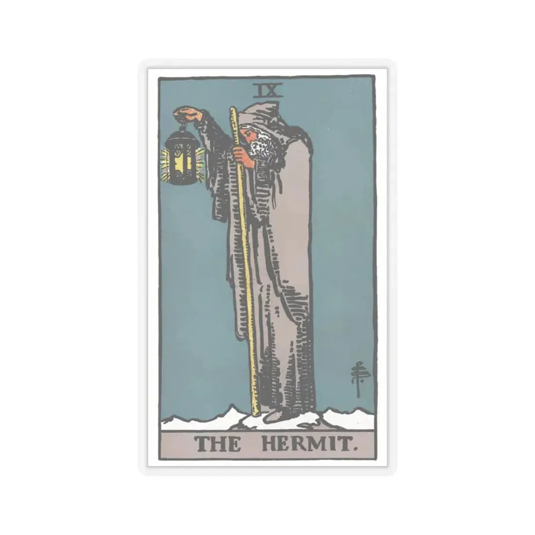 The Hermit (Tarot Card) STICKER Vinyl Kiss-Cut Decal 3 Inch Transparent - The Sticker Space