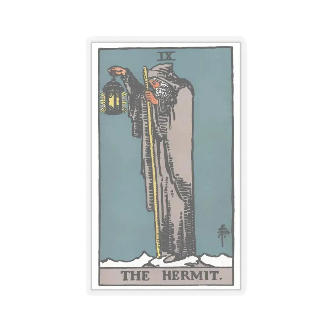 The Hermit (Tarot Card) STICKER Vinyl Kiss-Cut Decal 4 Inch Transparent - The Sticker Space