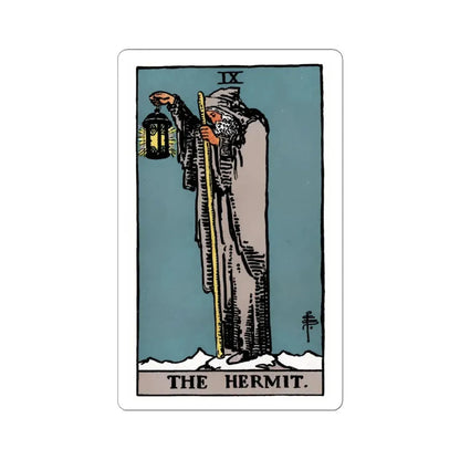 The Hermit (Tarot Card) STICKER Vinyl Kiss-Cut Decal 4 Inch White - The Sticker Space