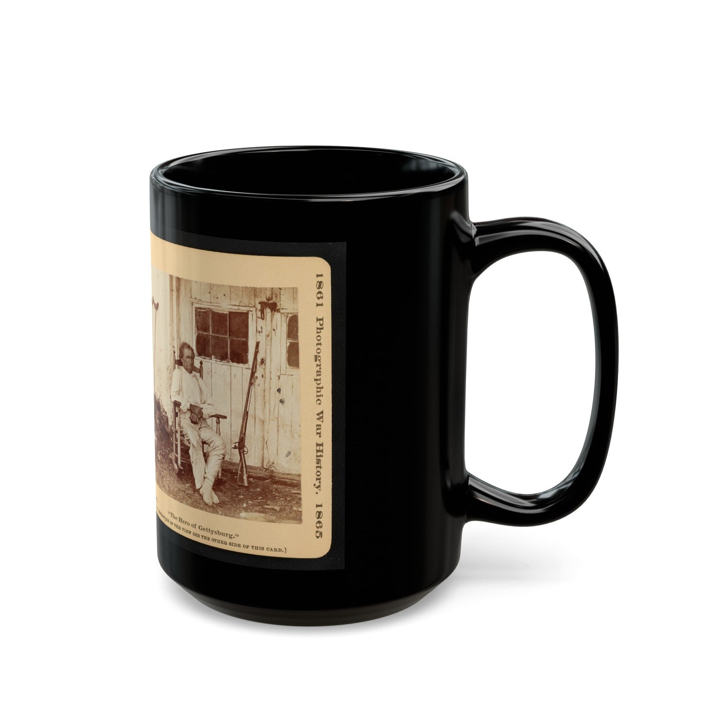 The Hero Of Gettysburg (U.S. Civil War) Black Coffee Mug-The Sticker Space