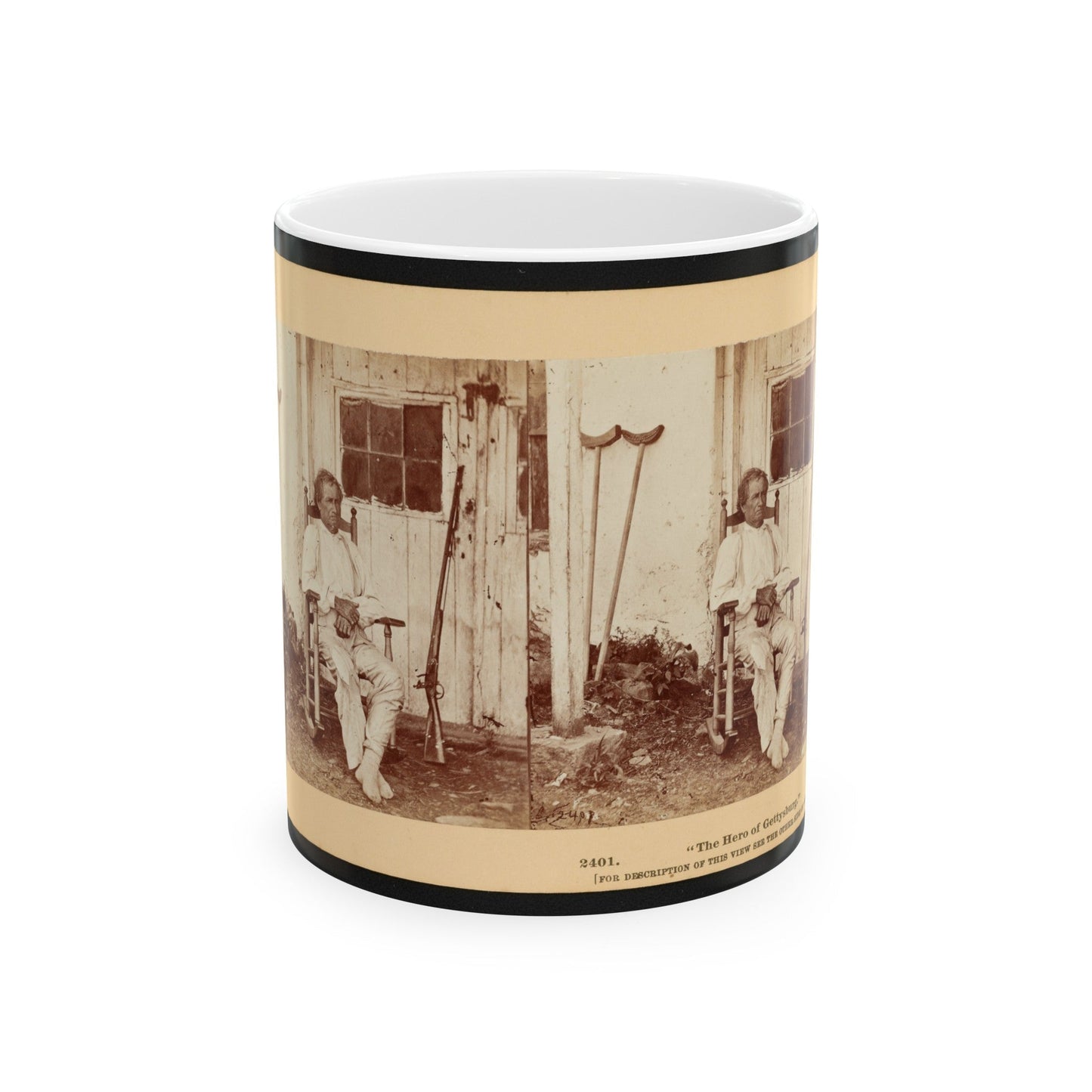 The Hero Of Gettysburg (U.S. Civil War) White Coffee Mug-11oz-The Sticker Space