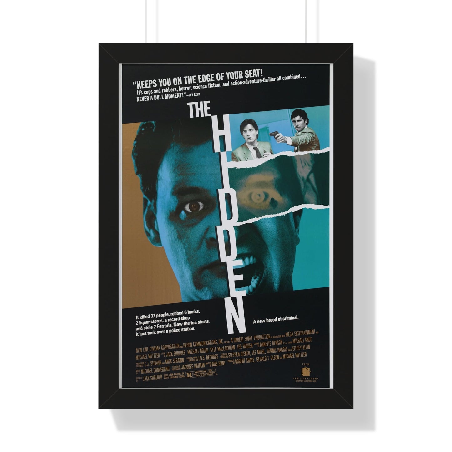 THE HIDDEN 1987 - Framed Movie Poster-16″ x 24″-The Sticker Space