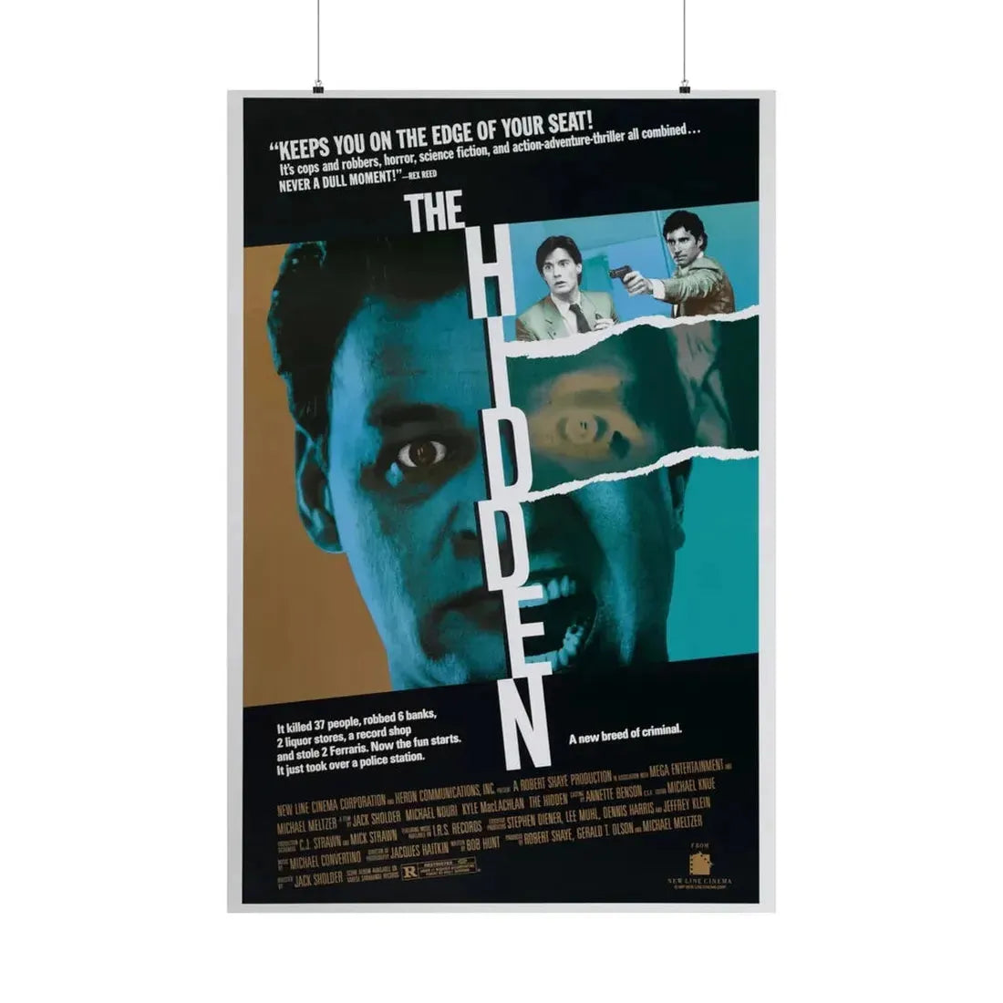 THE HIDDEN 1987 - Paper Movie Poster 36" x 54" Matte - The Sticker Space