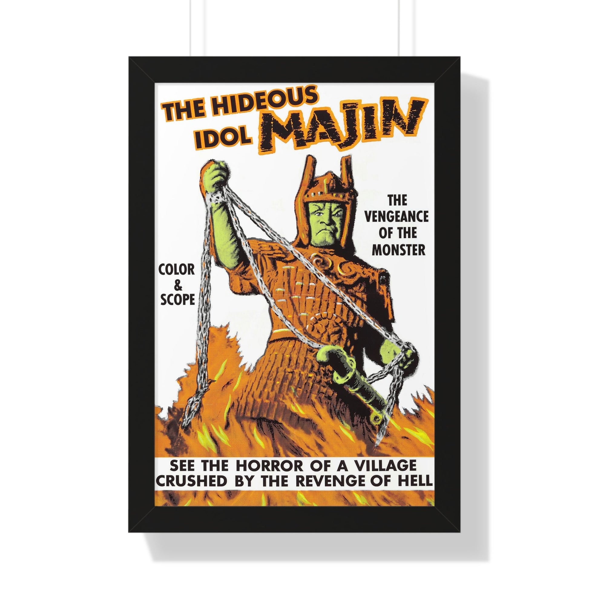 THE HIDEOUS IDOL MAJIN 1966 - Framed Movie Poster-16″ x 24″-The Sticker Space