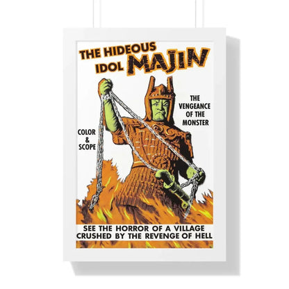 THE HIDEOUS IDOL MAJIN 1966 - Framed Movie Poster 16″ x 24″ White - The Sticker Space