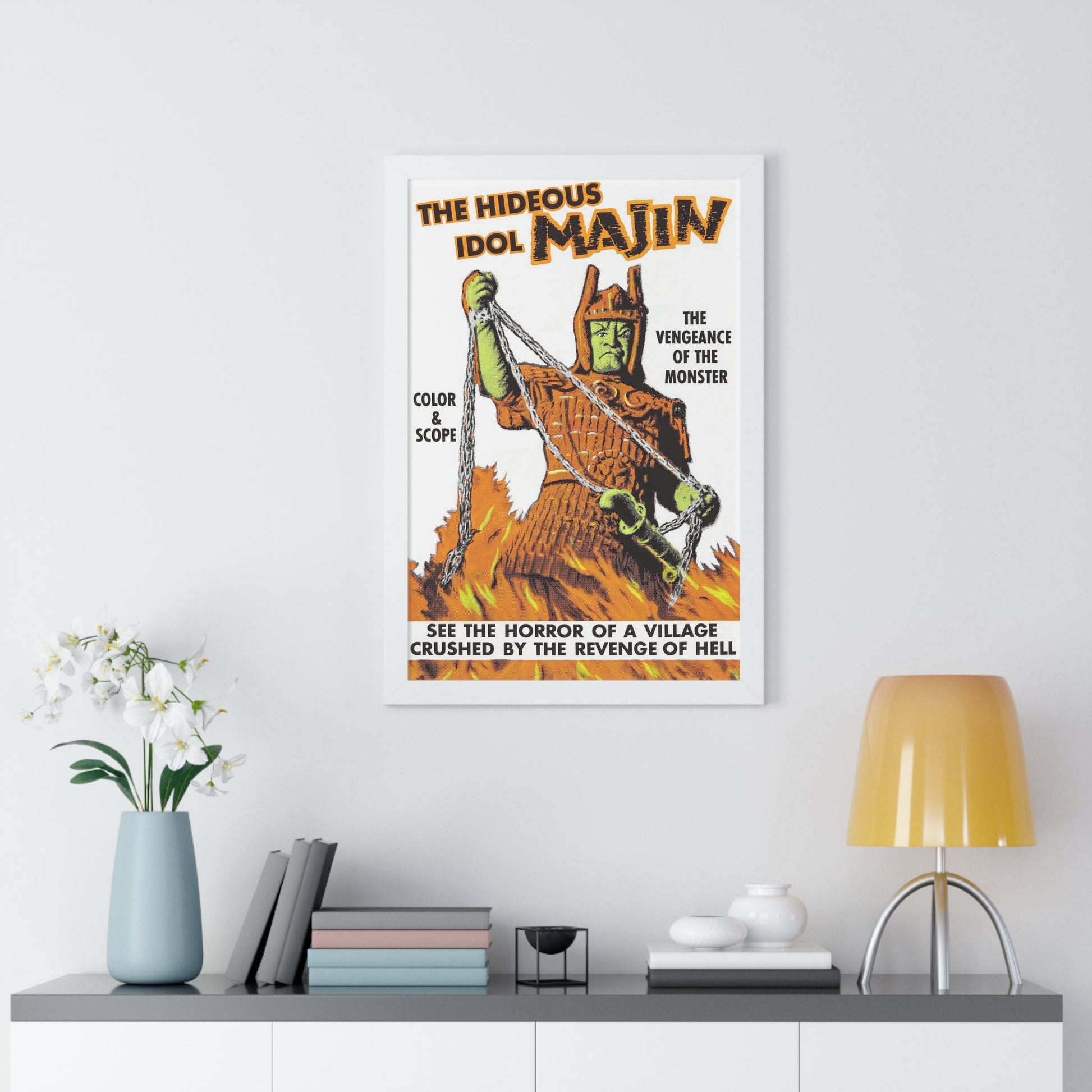 THE HIDEOUS IDOL MAJIN 1966 - Framed Movie Poster-The Sticker Space