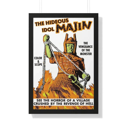 THE HIDEOUS IDOL MAJIN 1966 - Framed Movie Poster 20" x 30" Black - The Sticker Space