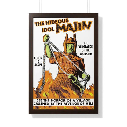 THE HIDEOUS IDOL MAJIN 1966 - Framed Movie Poster 20" x 30" Walnut - The Sticker Space