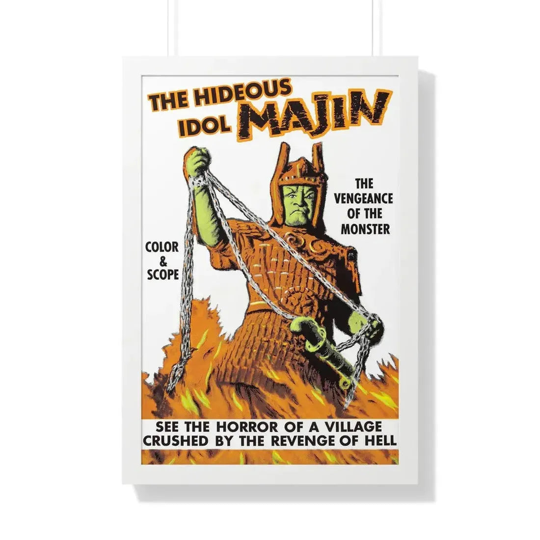 THE HIDEOUS IDOL MAJIN 1966 - Framed Movie Poster 20" x 30" White - The Sticker Space