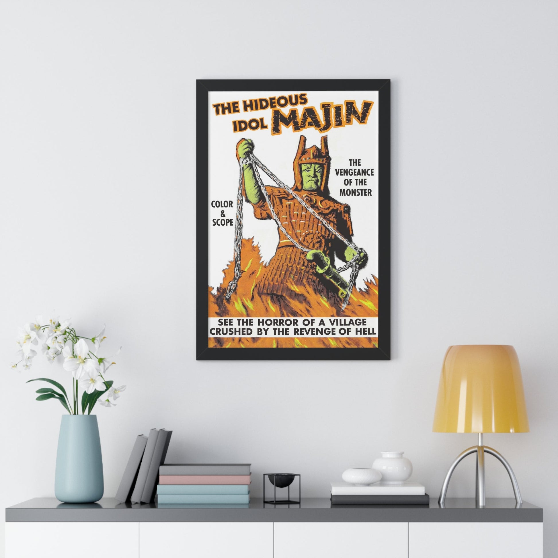 THE HIDEOUS IDOL MAJIN 1966 - Framed Movie Poster-The Sticker Space