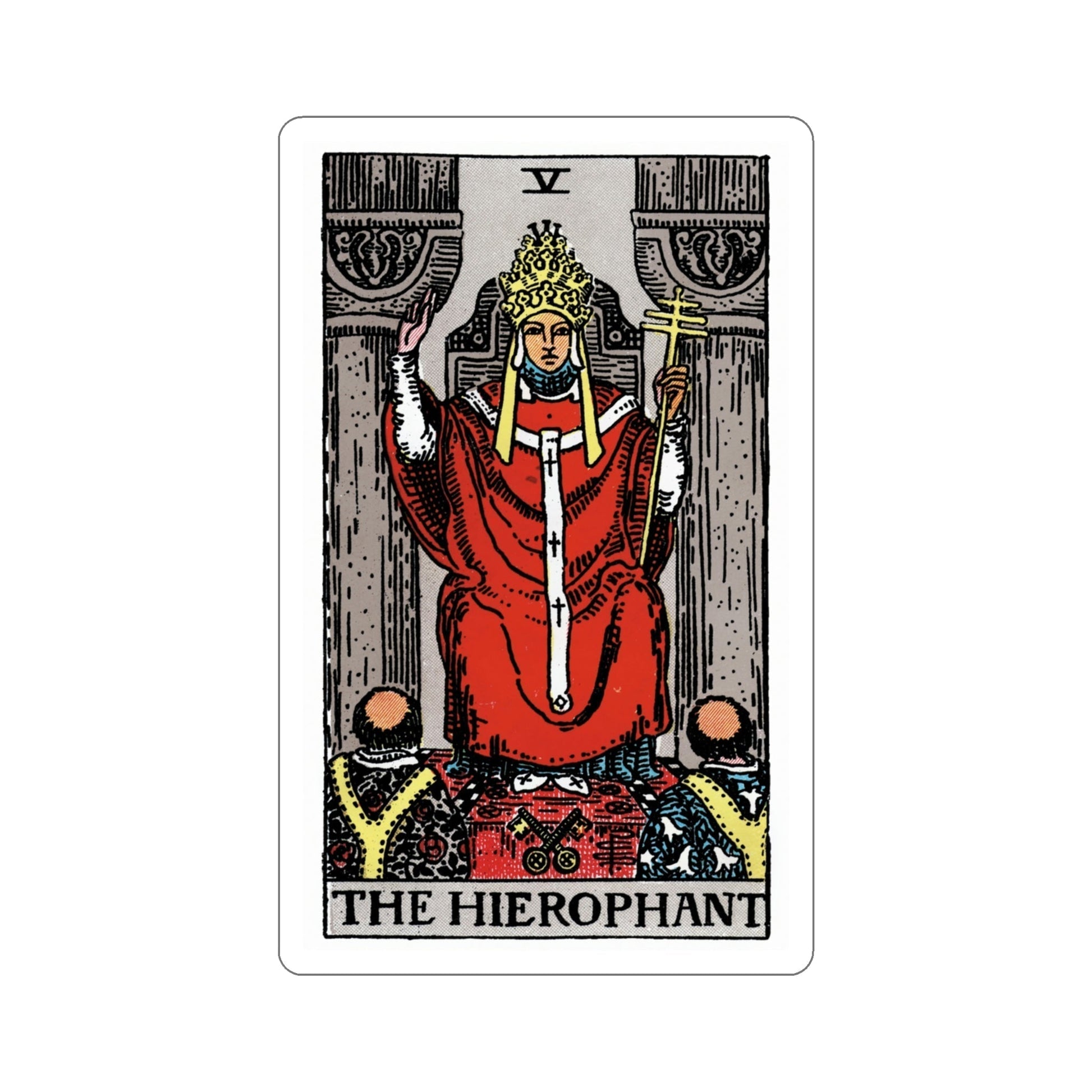 The Hierophant (Rider Waite Tarot Deck) STICKER Vinyl Die-Cut Decal-4 Inch-The Sticker Space