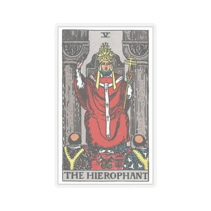 The Hierophant (Tarot Card) STICKER Vinyl Kiss-Cut Decal 3 Inch Transparent - The Sticker Space