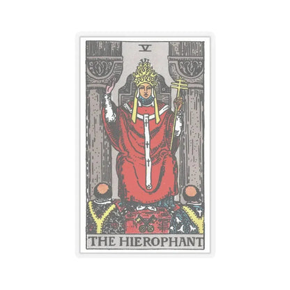 The Hierophant (Tarot Card) STICKER Vinyl Kiss-Cut Decal 4 Inch Transparent - The Sticker Space