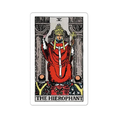 The Hierophant (Tarot Card) STICKER Vinyl Kiss-Cut Decal 4 Inch White - The Sticker Space