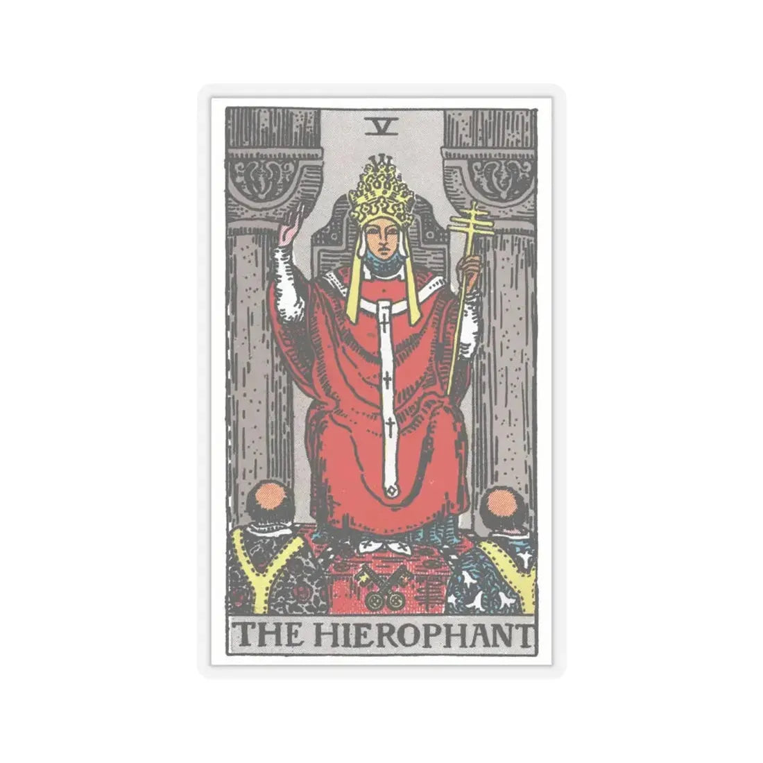 The Hierophant (Tarot Card) STICKER Vinyl Kiss-Cut Decal 6 Inch Transparent - The Sticker Space