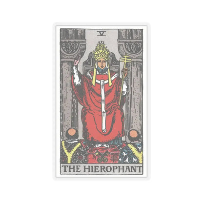 The Hierophant (Tarot Card) STICKER Vinyl Kiss-Cut Decal 6 Inch Transparent - The Sticker Space
