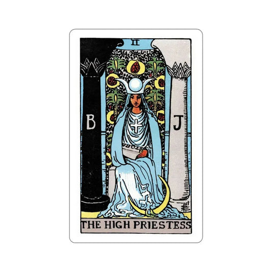 The High Priestess (Rider Waite Tarot Deck) STICKER Vinyl Die-Cut Decal 6 Inch - The Sticker Space