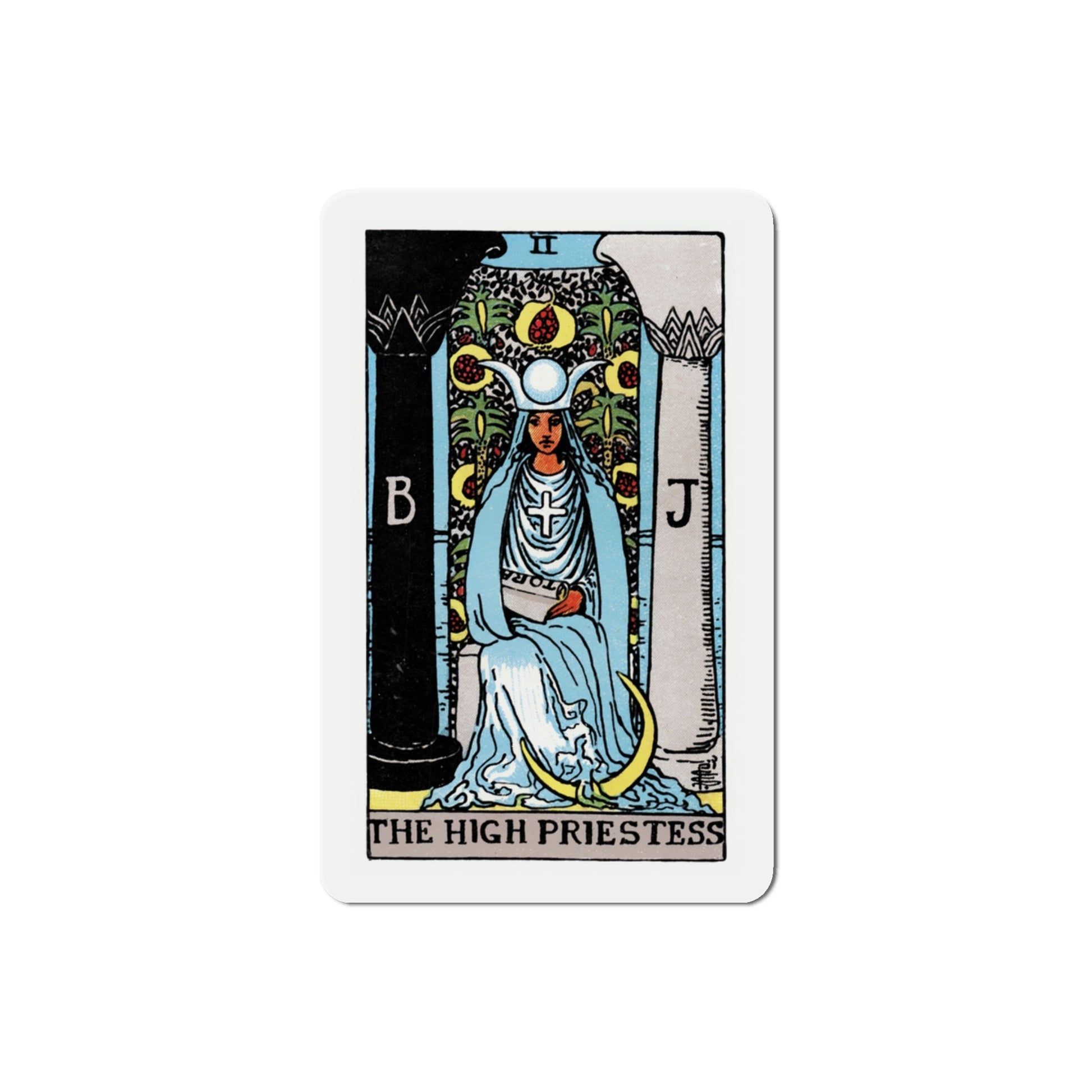 The High Priestess (Tarot Card) Die-Cut Magnet-3 Inch-The Sticker Space