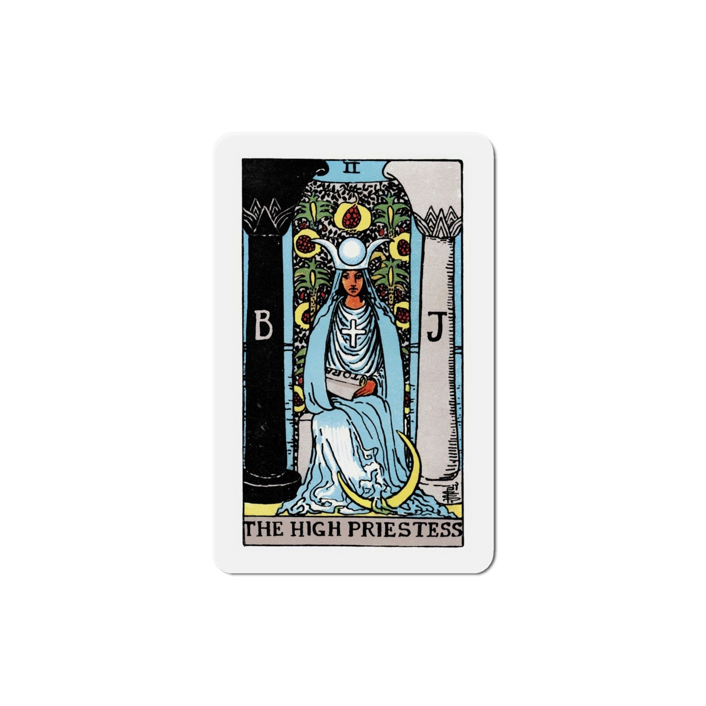 The High Priestess (Tarot Card) Die-Cut Magnet-6 Inch-The Sticker Space