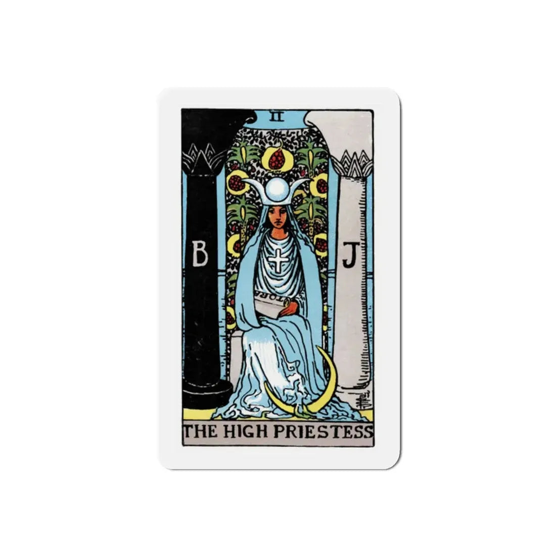 The High Priestess (Tarot Card) Refrigerator Magnet 2 Inch - The Sticker Space