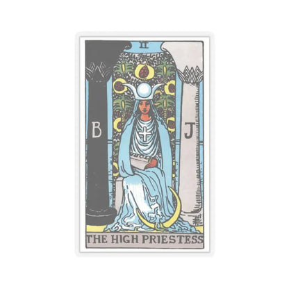 The High Priestess (Tarot Card) STICKER Vinyl Kiss-Cut Decal 2 Inch Transparent - The Sticker Space